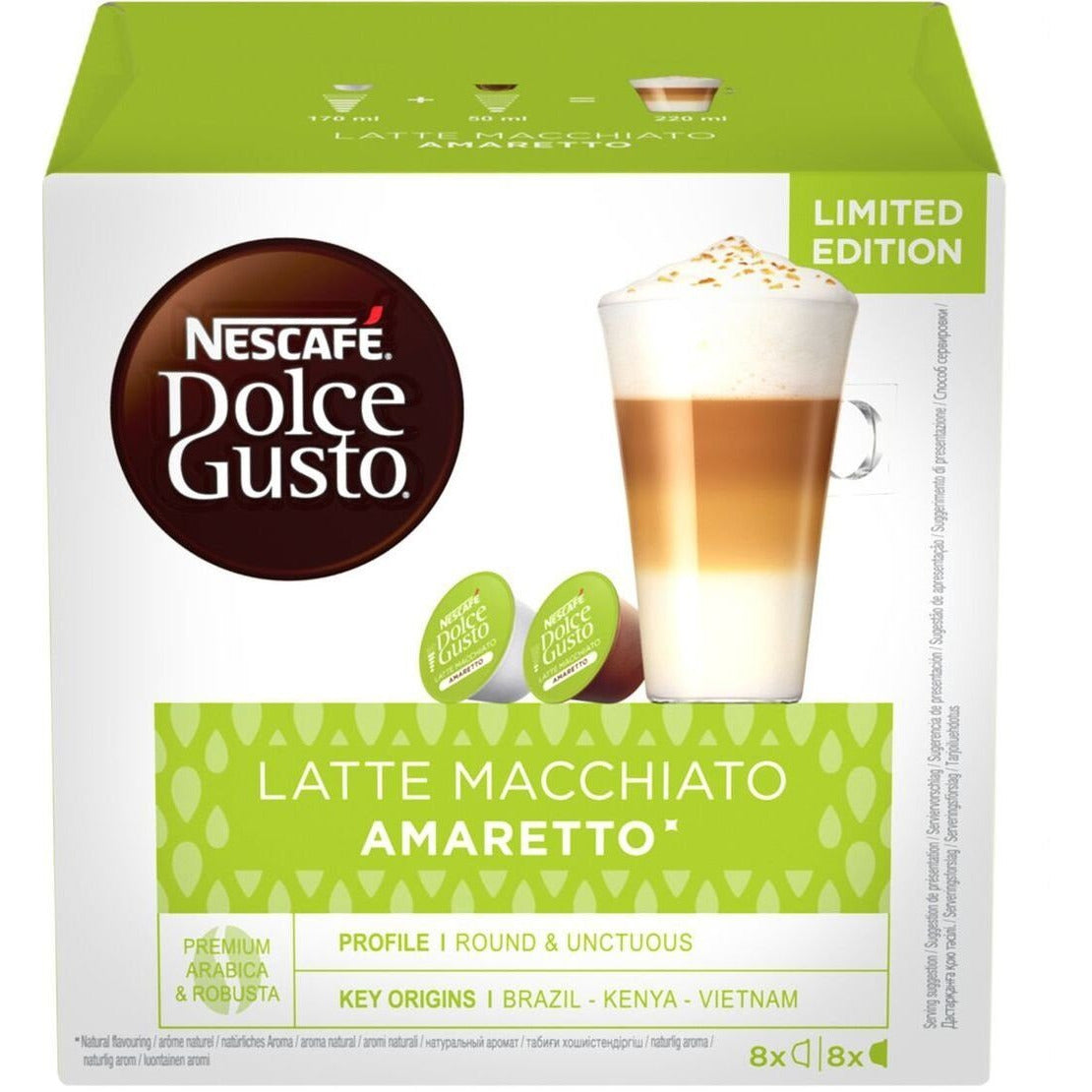 Dolce Gusto Latte Amaretto Limited Edition 16 Capsule Pack Espresso Libya