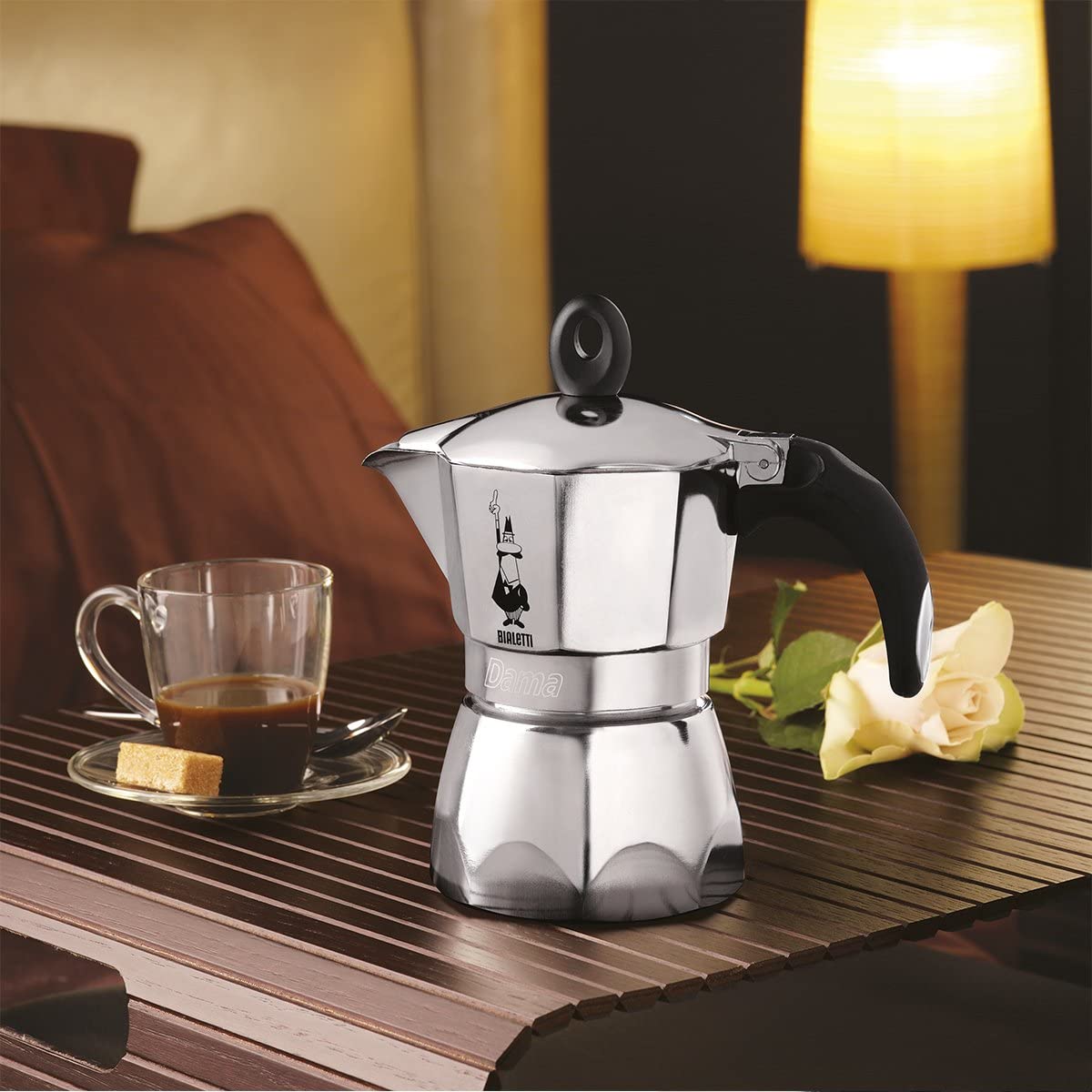 Bialetti Dama Moka Pot Aluminium Coffee Maker 2 Cup Espresso Libya