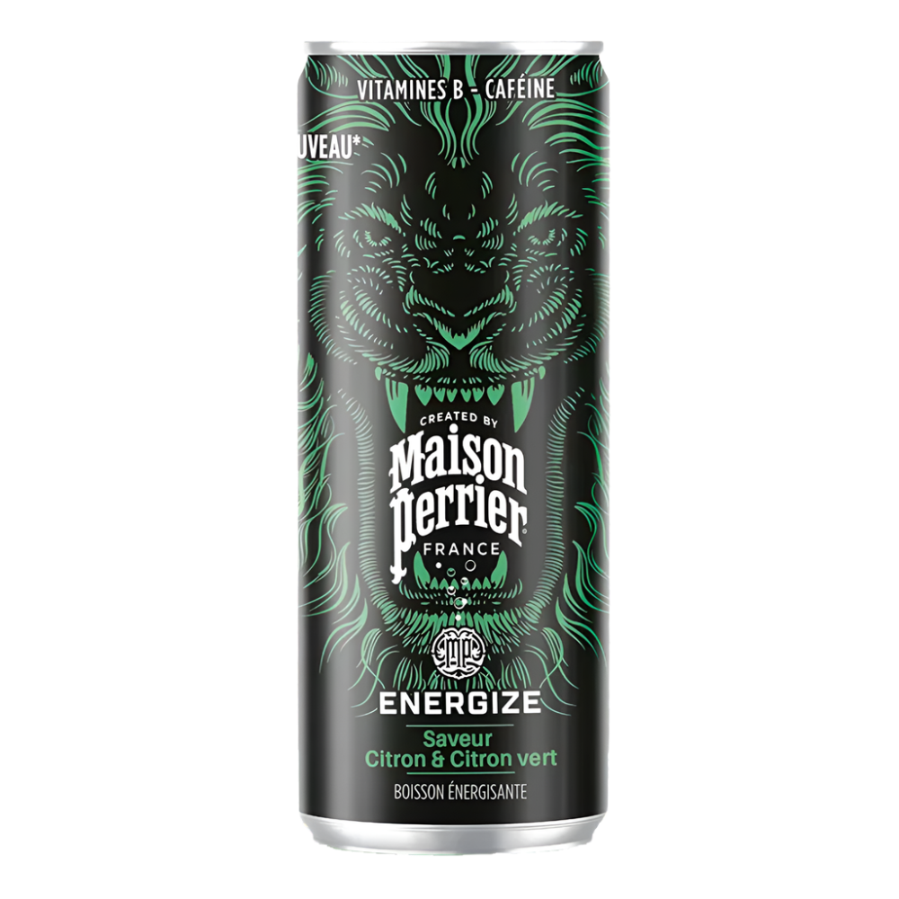 Maison Perrier energy drink with lemon and lime flavor, 250 ml