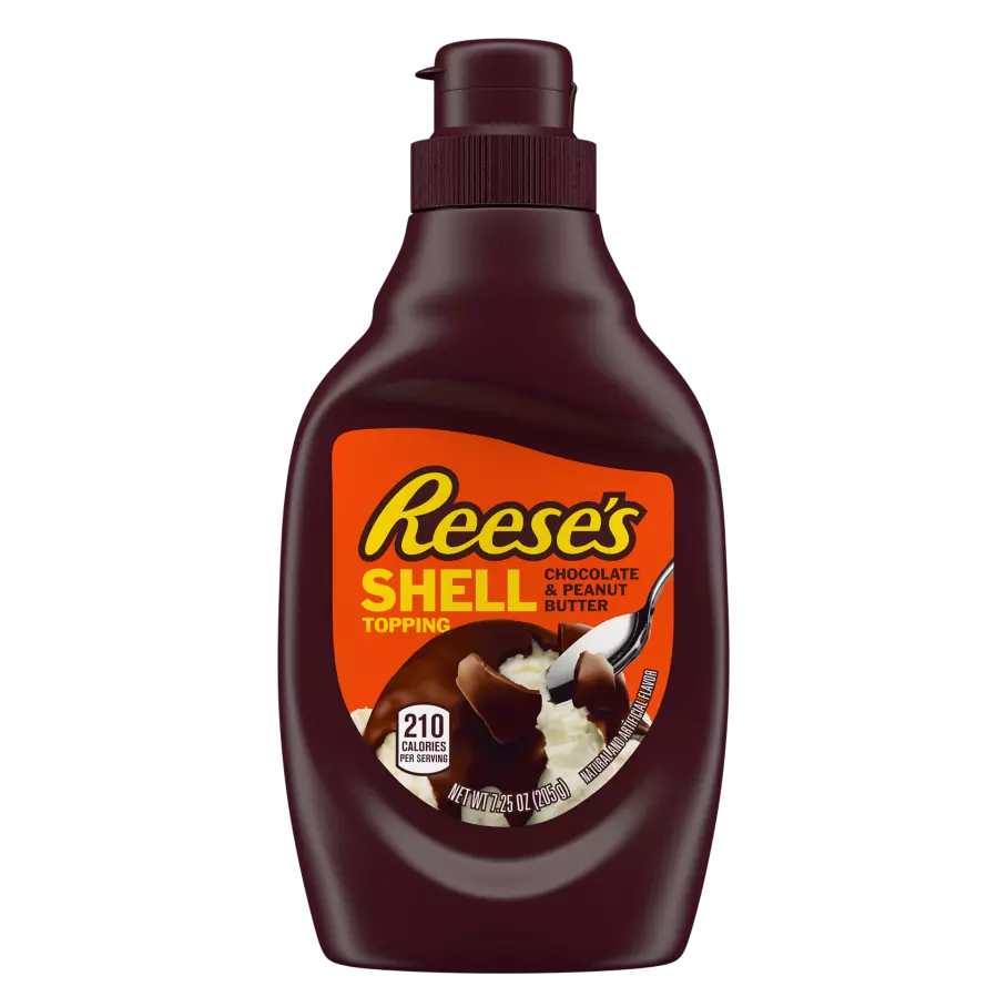 REESE'S Milk Chocolate Peanut Butter Shell Topping-200g