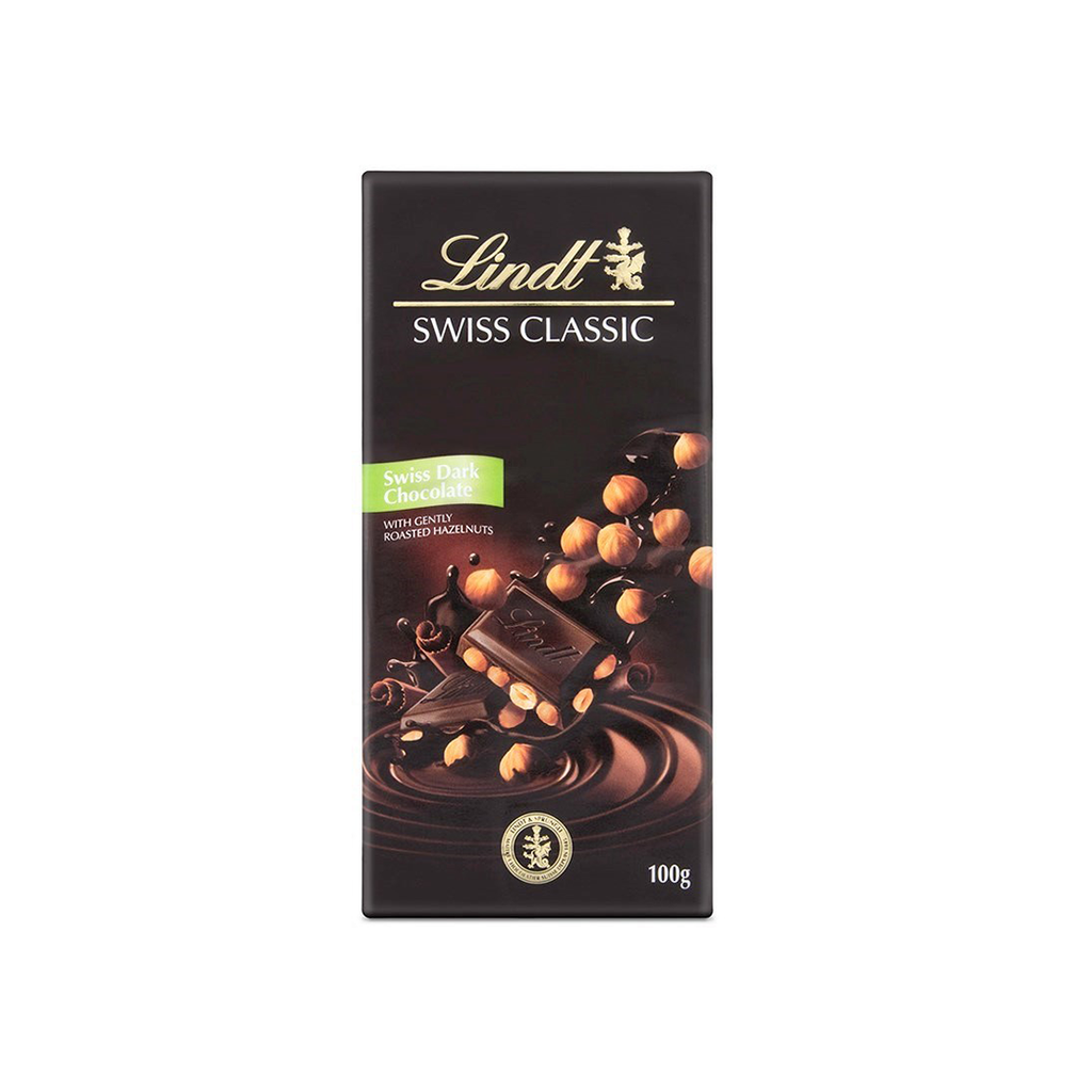 Lindt Dark Hazelnut Chocolate Bar - 100g