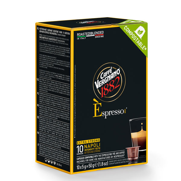 Caffe Vergnano Espresso Napoli, Nespresso Compatible - 10 Capsule Pack