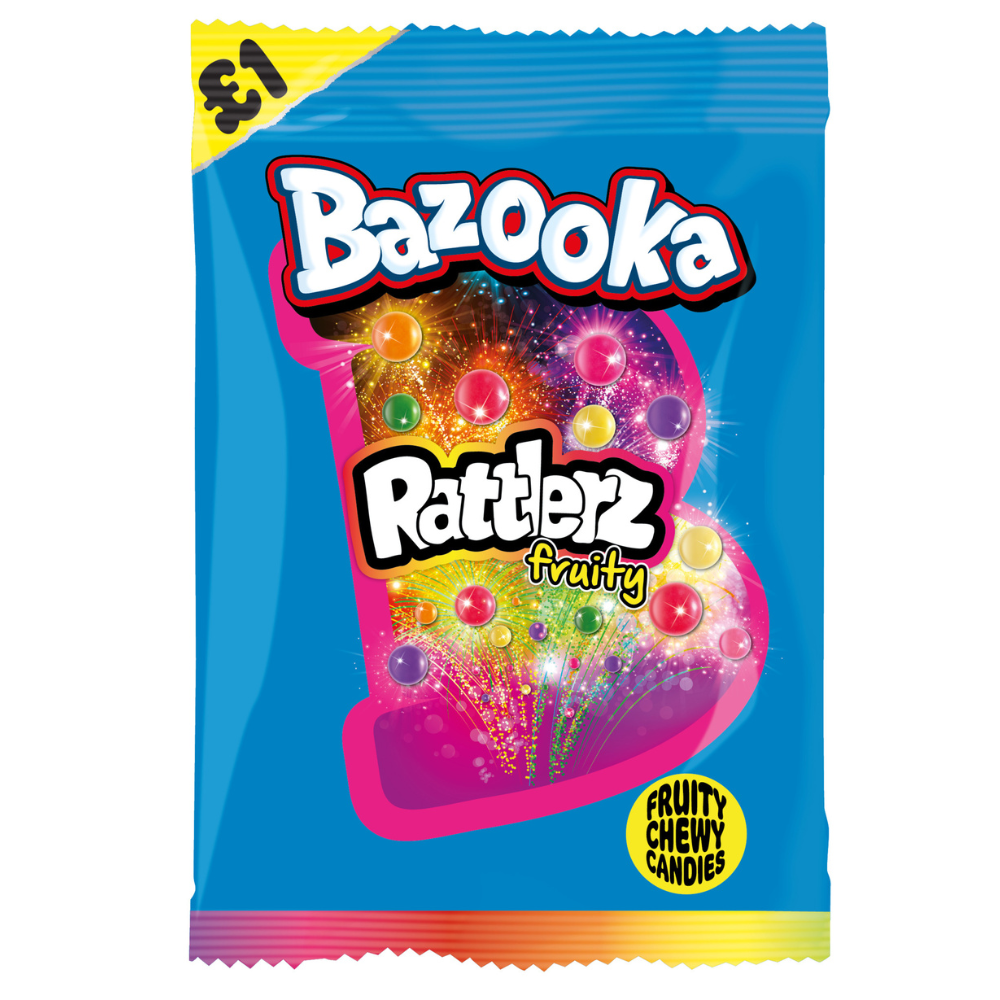 Bazooka Rattlerz Fruity Chewy Bag - 100g