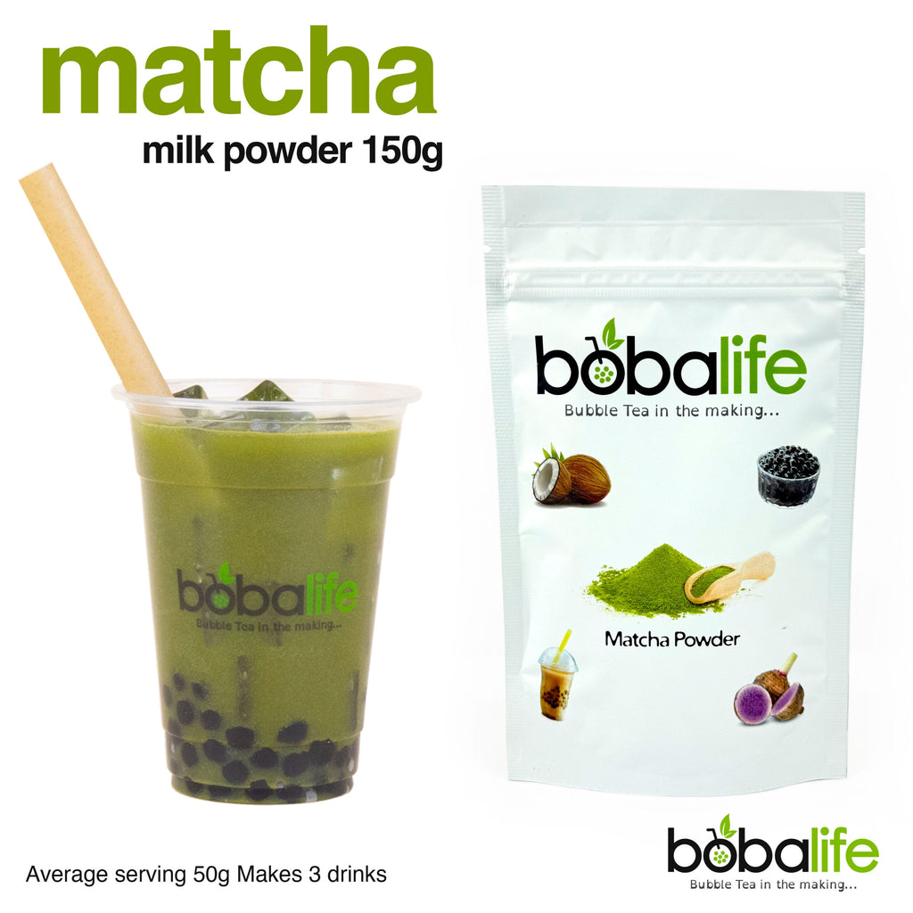 Bobalife Bubble Tea, Flavoured Powders Milk Tea , Matcha - 150g