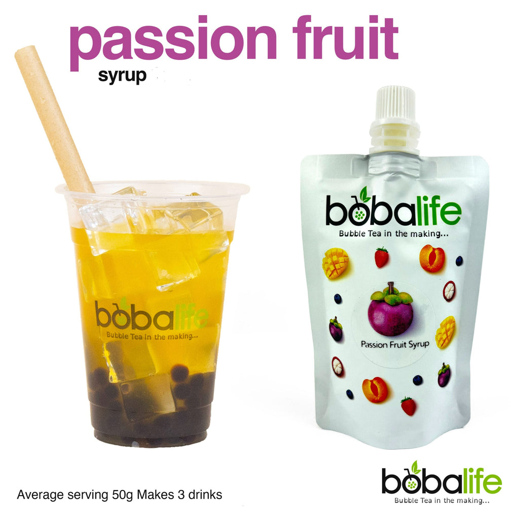 Bobalife Bubble Tea, Fruit Flavoured Syrups, Passion Fruit - 300g