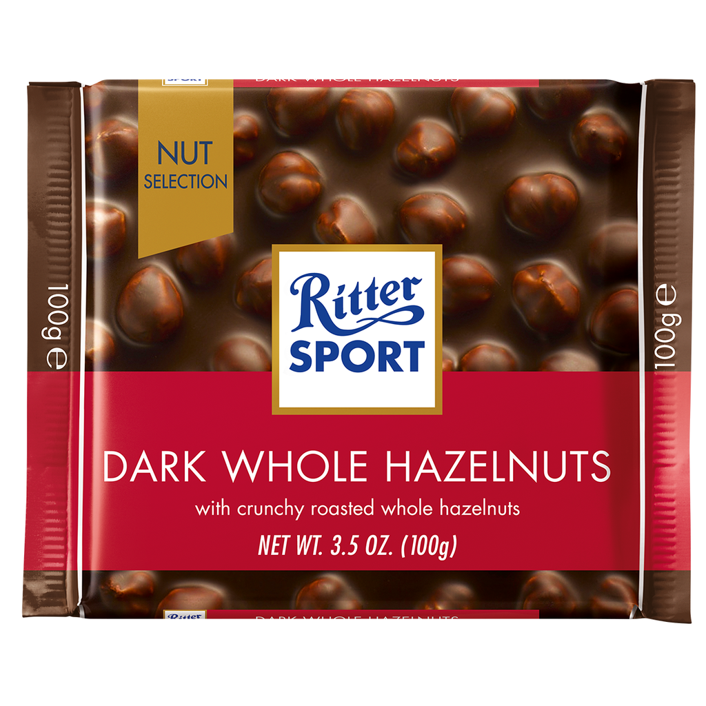 Ritter SPORT Dark Whole Hazelnuts Chocolate - 100g