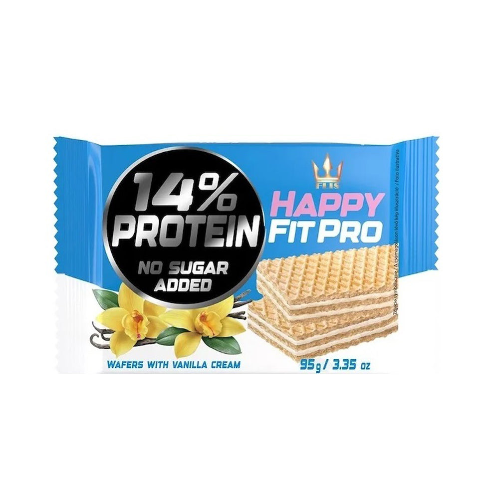 Happy Fit Pro Vanilla Wafers, Protein No Sugar Added Flis 95g