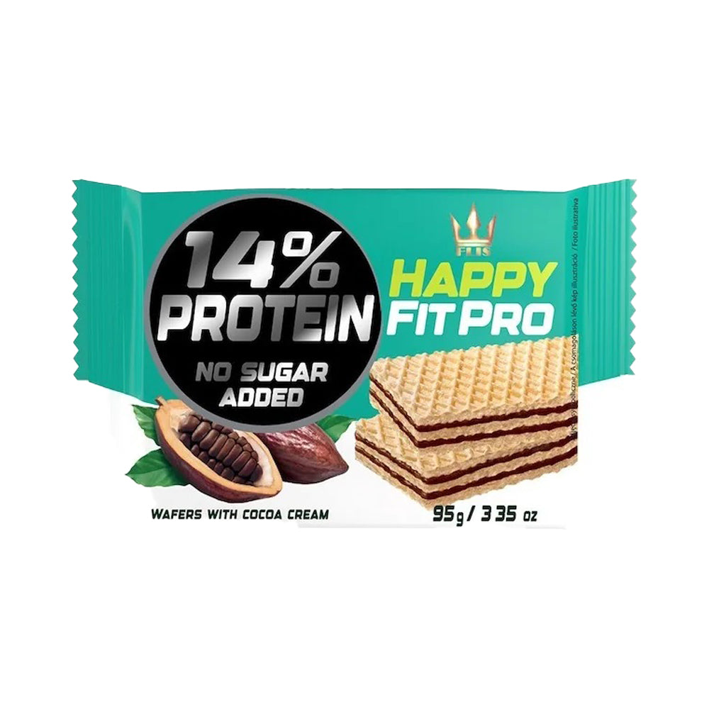 Happy Fit Pro Cocoa Wafers Protein , No Sugar Added 95g