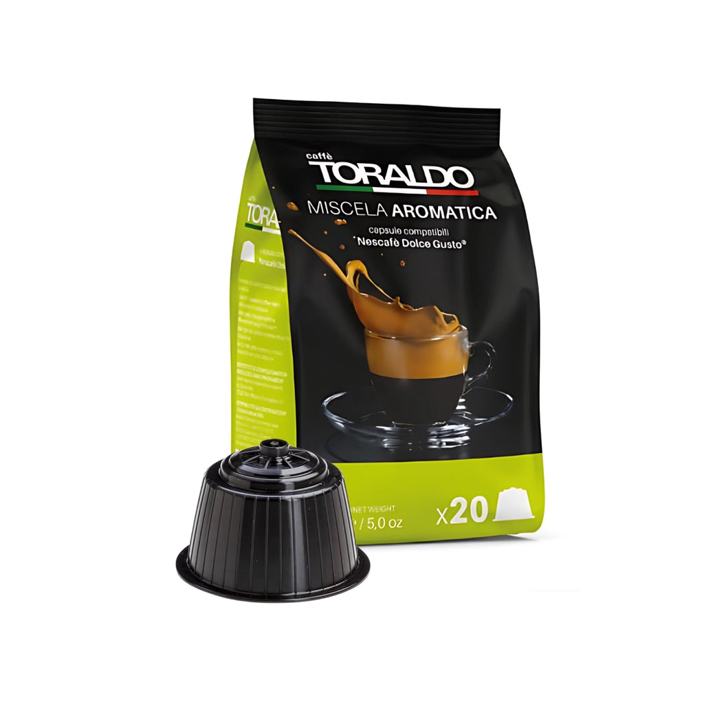 Caffe TORALDO-Aromatica Dolce Gusto Compatible (20 Capsule Pack)