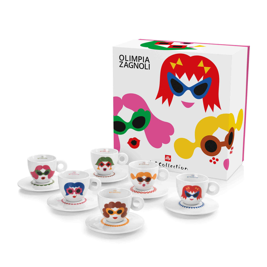 Cappucino Cups illy Art Collection, "Olimpia Zagnoli" - 1 Pcs