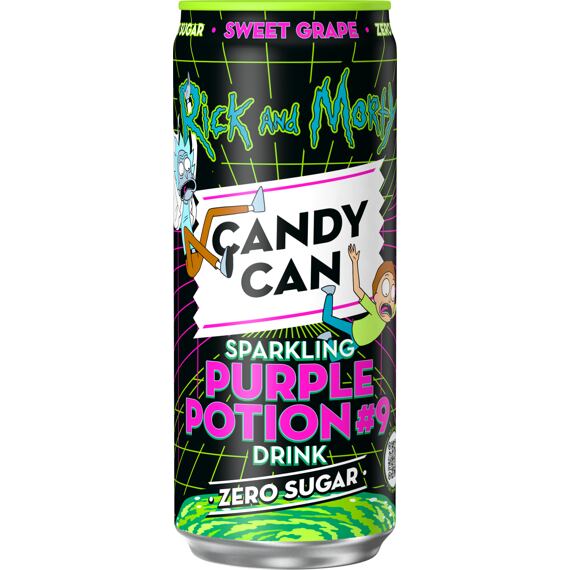 Candy Can carbonated lemonade with grape flavored sweeteners 330 ml