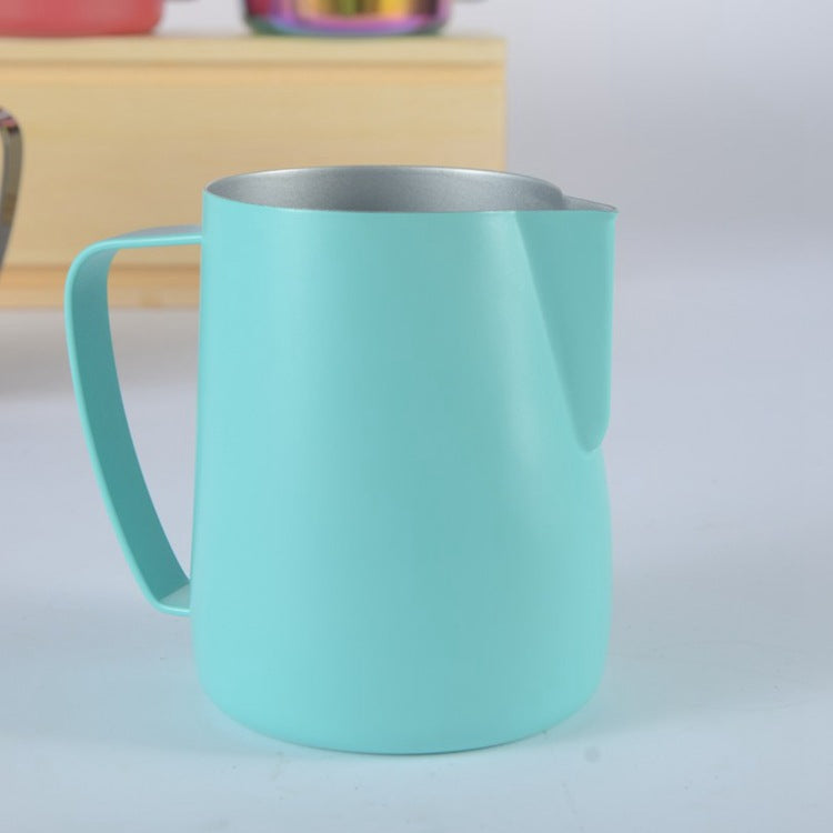 Milk Frothing Pitcher, Stainless Steel, Light Blue - 350ml