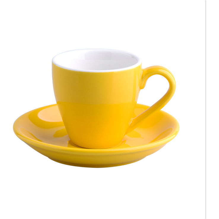 Candy Series Espresso Cup with Saucer, Ceramic - 80ml