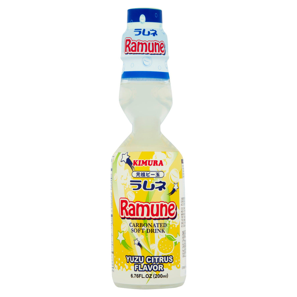 Kimura Ramune Yuzu Citrus Flavor Japanese Soda - 200ml