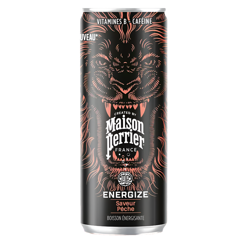 Maison Perrier energy drink with peach flavor, 250 ml