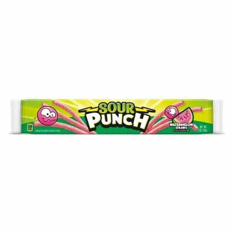 Sour Punch Watermelon Straws - 57g