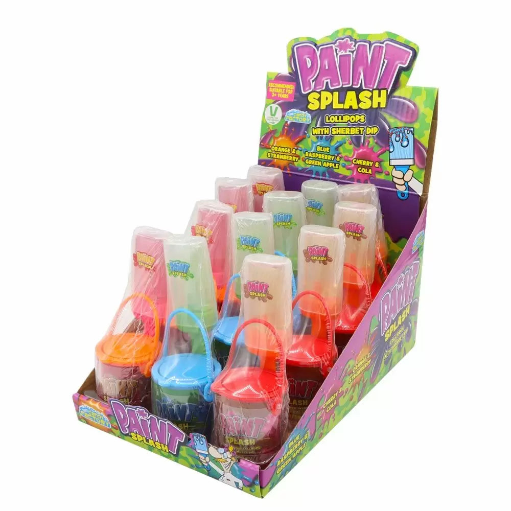 Crazy Candy Factory Paint Splash Lollipops & Dip - 39g