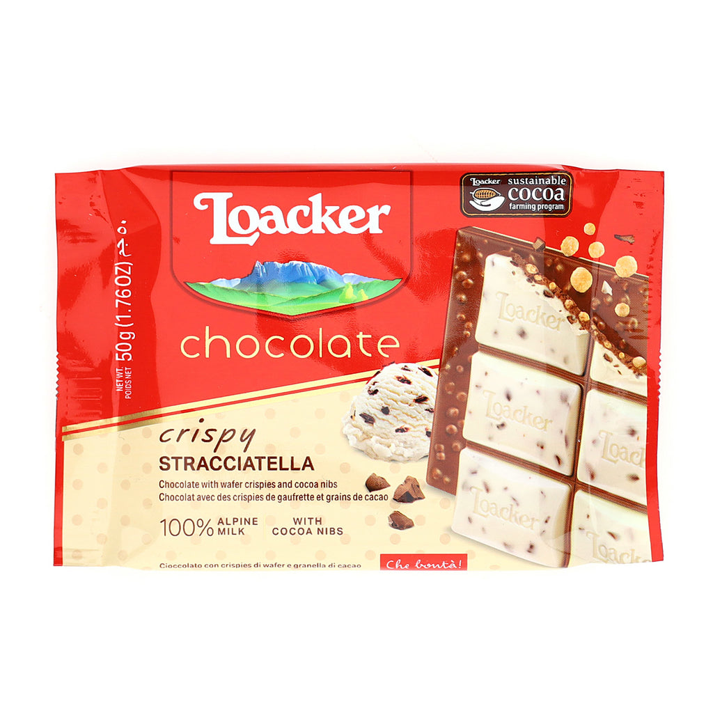 Loacker Crispy Stracciatella Chocolate  - 50gr
