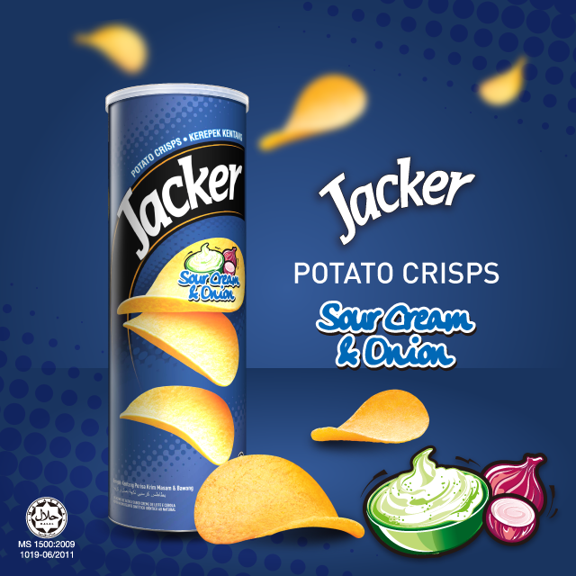 Jacker Potato Crisp with Sour Onion Flavor -150g
