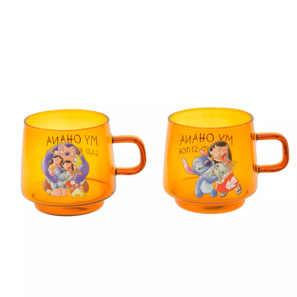 Disney Store Lilo & Stitch 20th Anniversary Glass Mugs, Set of 2