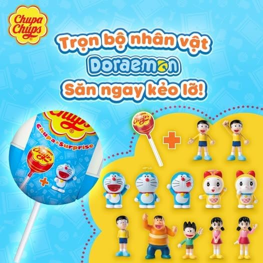Chupa Chups Lollipop Surprise Doraemon  12g