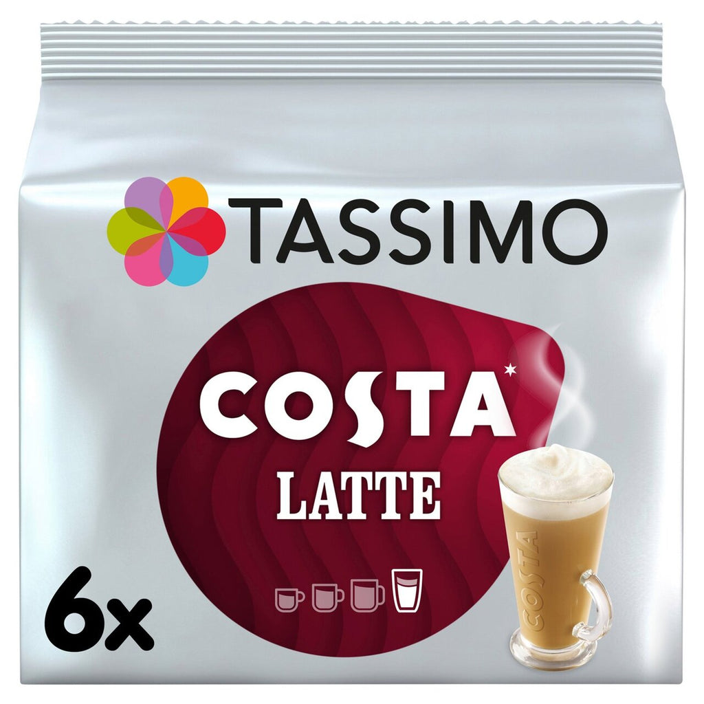 Tassimo Costa Latte Coffee Pods - 12 Capsule Pack