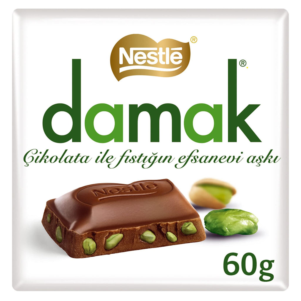 Nestle Damak Fine Chocolate with Pistachios - 60g