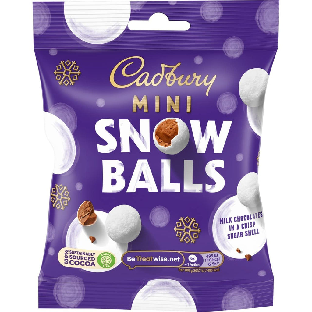 Cadbury Dairy Milk Mini Snowballs Chocolate Bag - 80g