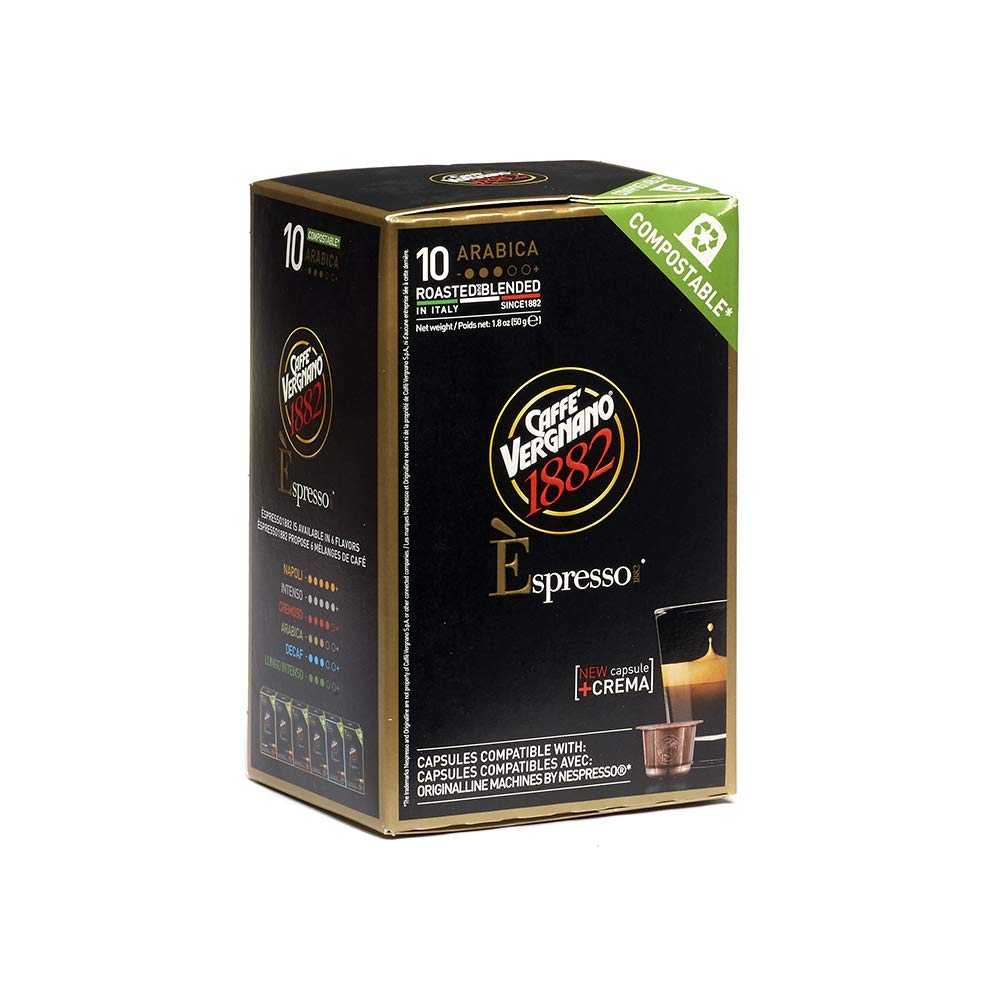 Caffe Vergnano Espresso Arabica, Nespresso Compatible - 10 Capsule Pack