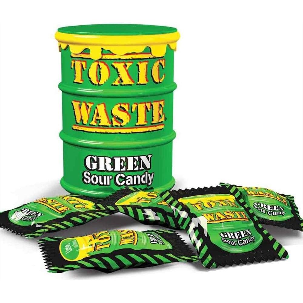 Toxic Waste Green Sour Candy -42g