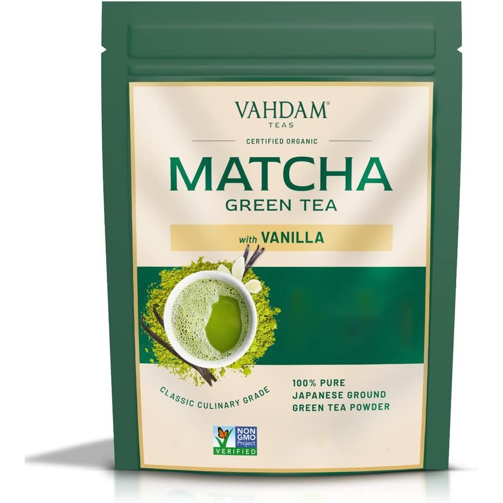 VAHDAM Organic Vanilla Matcha Green Tea Powder - 25g