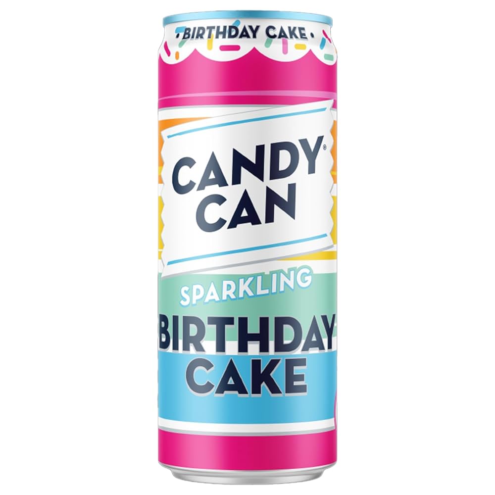 Candy Can Birthday Cake sugar free sparkling soda 330 ml