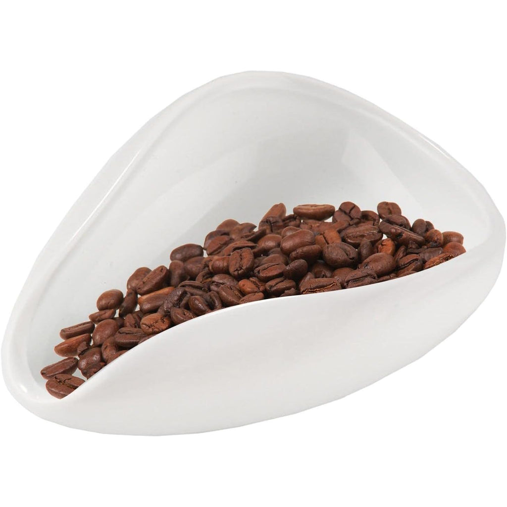 Coffee Bean dosing tray, Ceramic, White