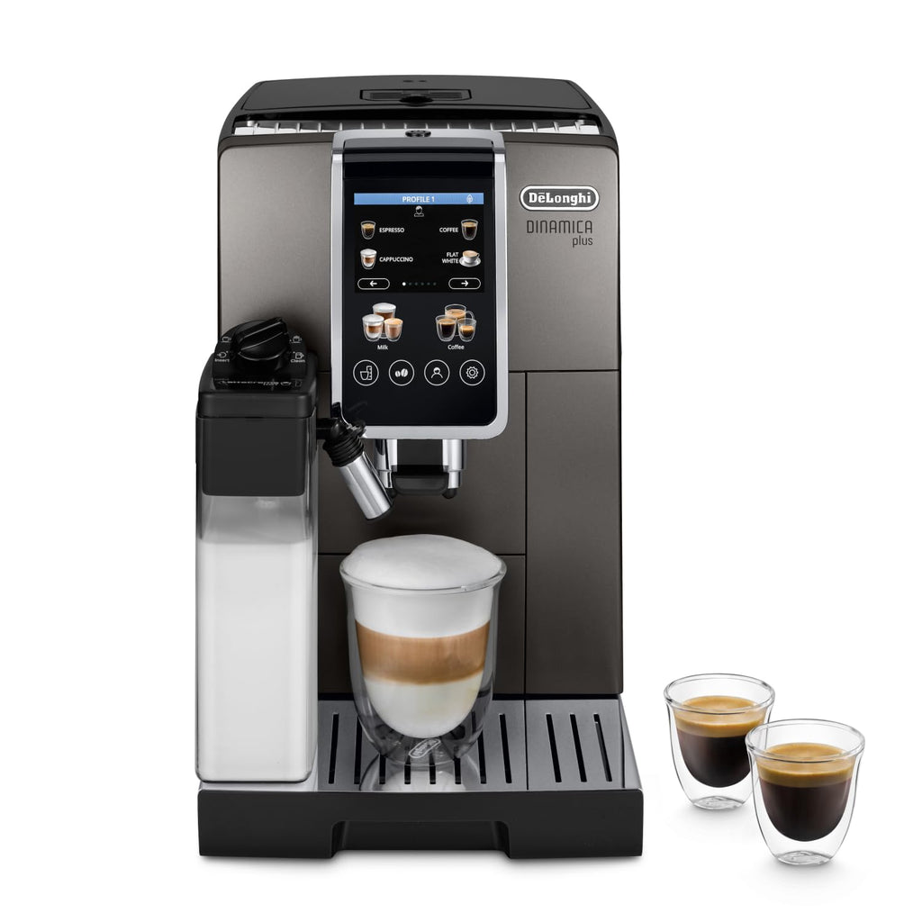 DeLonghi Dinamica Plus ECAM380.95.TB Automatic Coffee machine, Titanium/Black