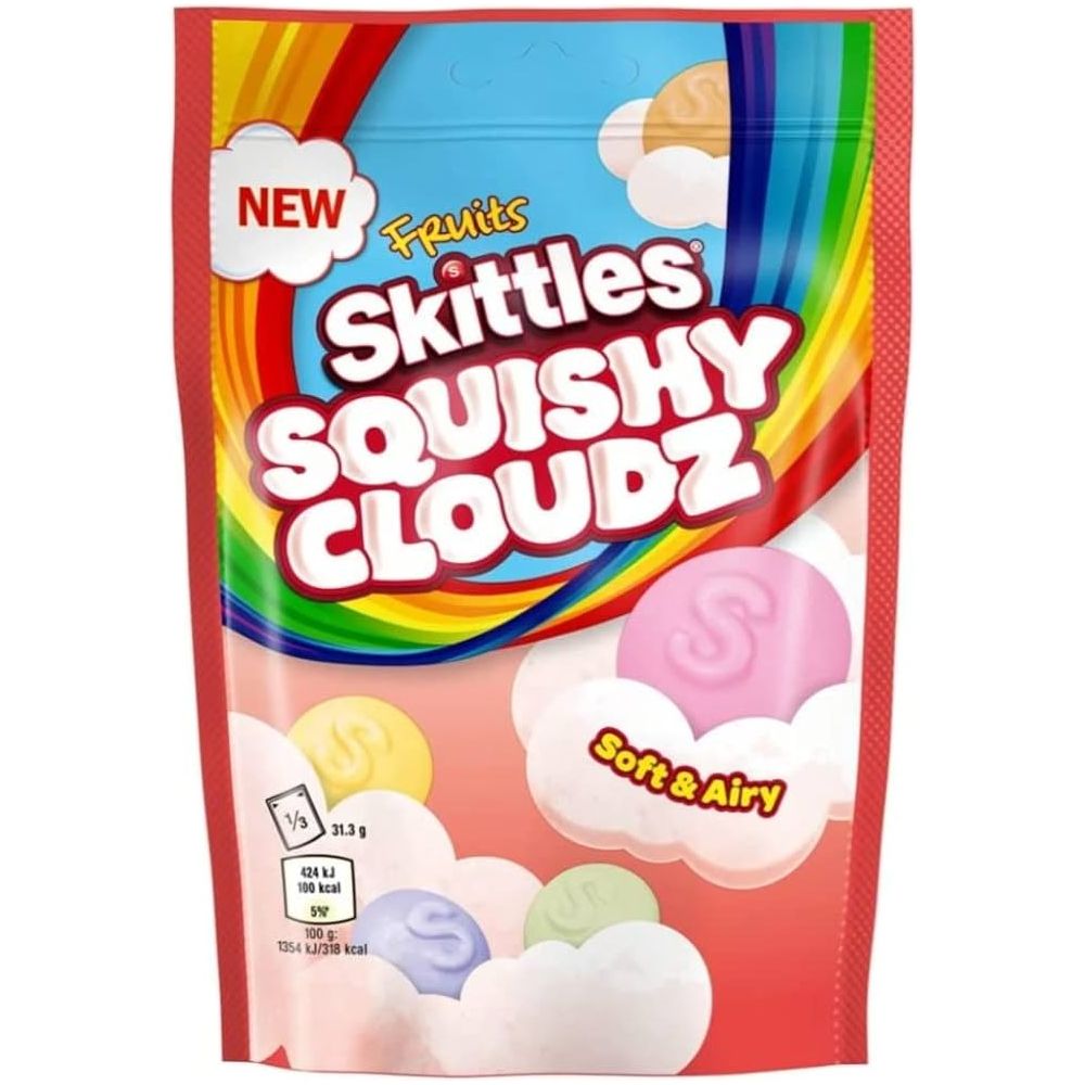 Skittles Fruits Squichy Cloudz Candy Gummies Treat Bag -35g