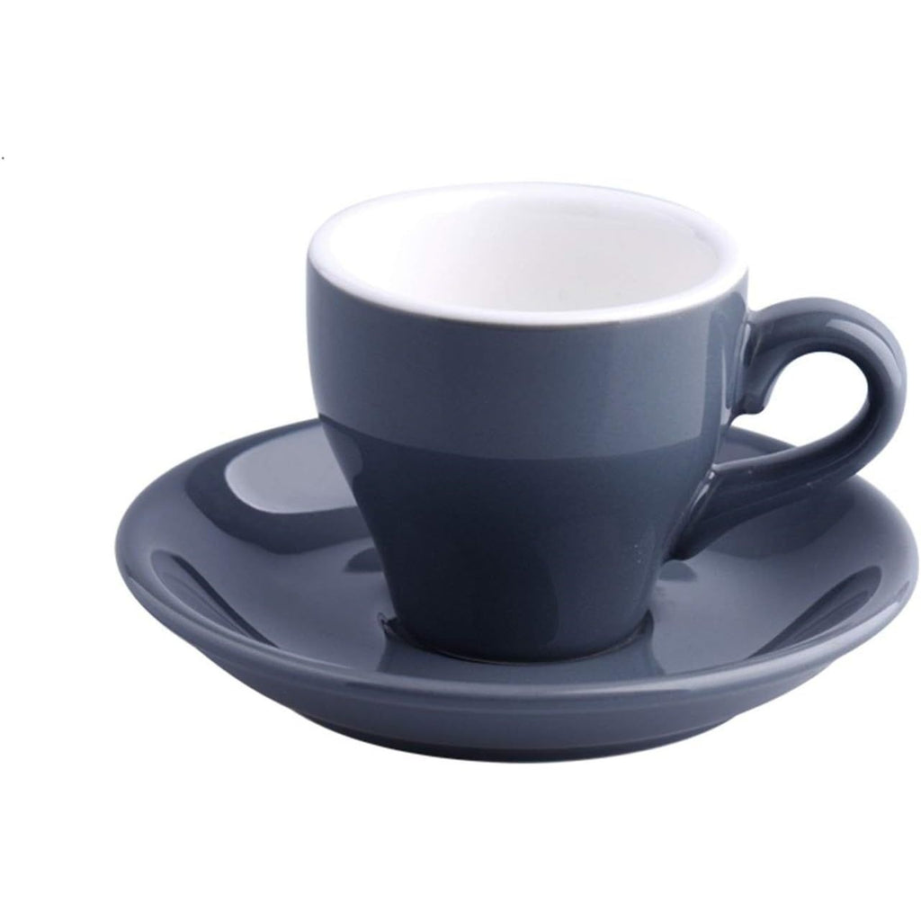 Candy Series Espresso Cup with Saucer, Ceramic - 80ml