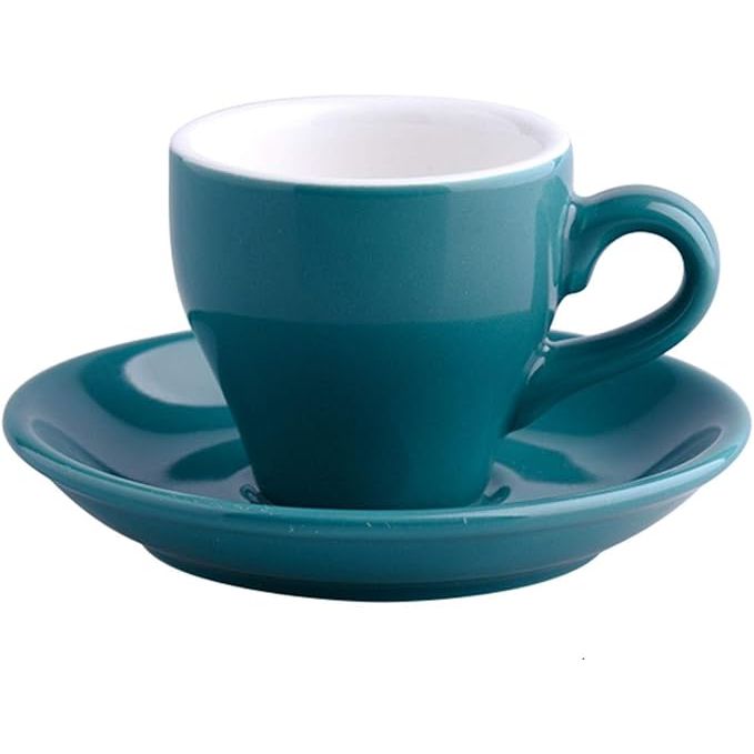 Candy Series Espresso Cup with Saucer, Ceramic - 80ml