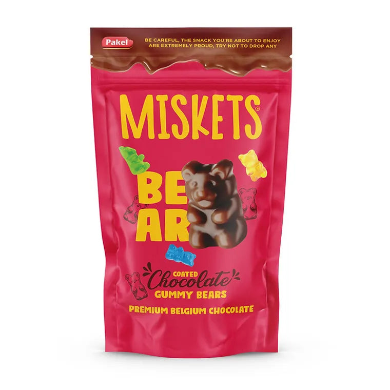 Miskets Coated Chocolate Gummy Bears - 120g