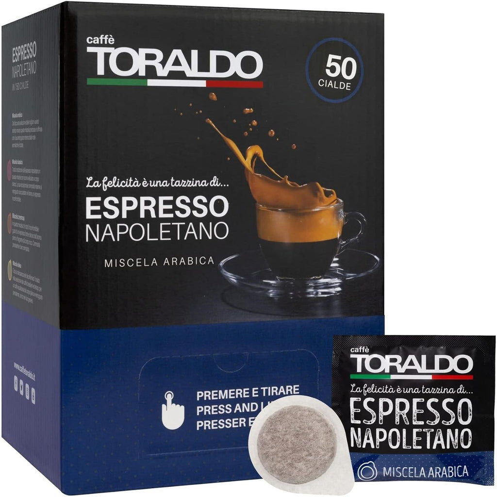 Caffe Toraldo Espresso Napoletano Arabica ESE Cialde Pods - 50 Pack