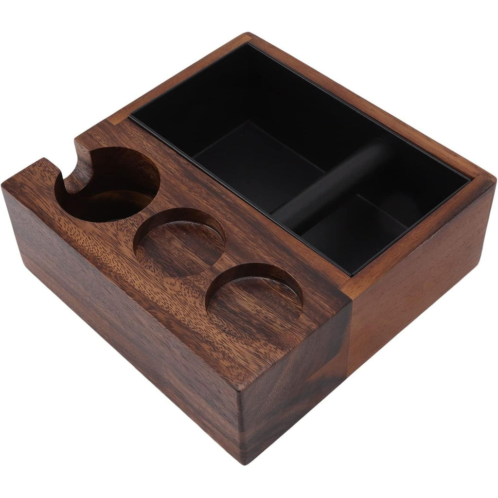 knock box, Portafilter Holder, Tamping Station, Natural wood