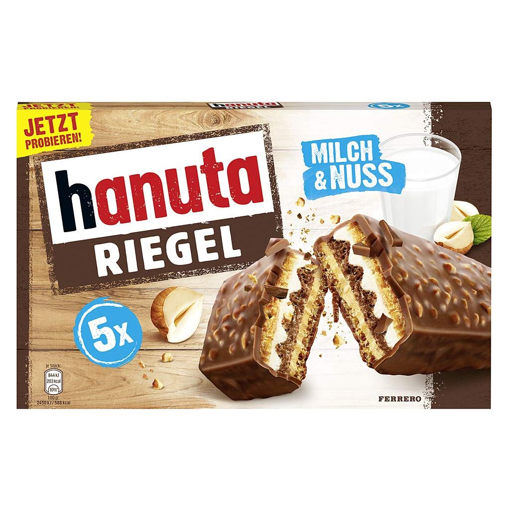 Ferrero Hanuta Riegel Bars 5 pieces- 173g