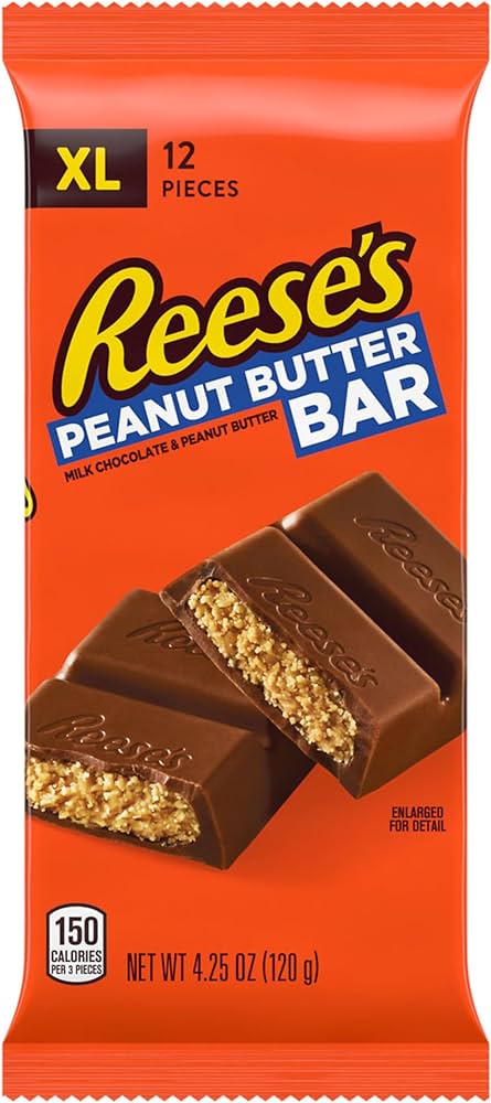 Reese's Milk Chocolate Peanut Butter XL, Candy Bars-120g