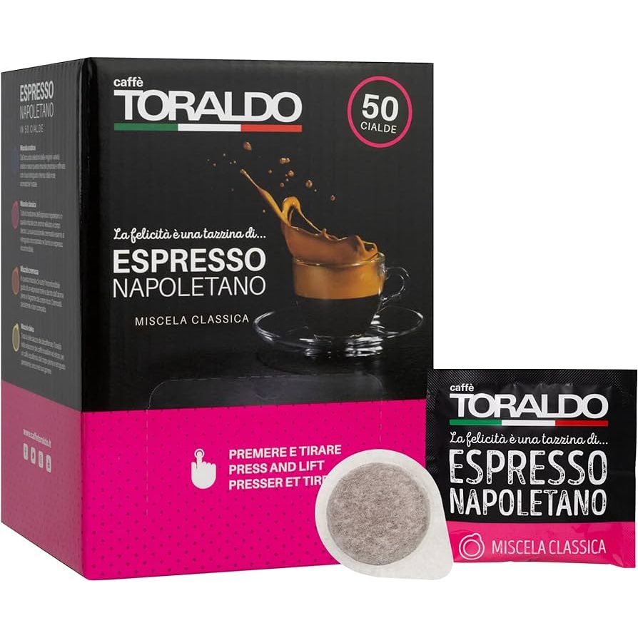 Caffe Toraldo Crema  Napoletano ESE Cialde Pods - 50 Pack