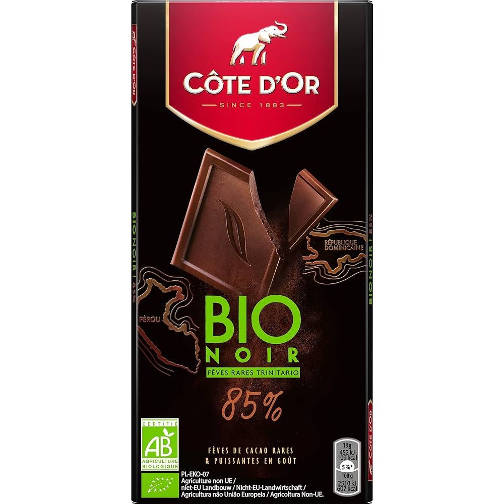 Côte d'Or Bio Noir 85% Dark Chocolate - 90g