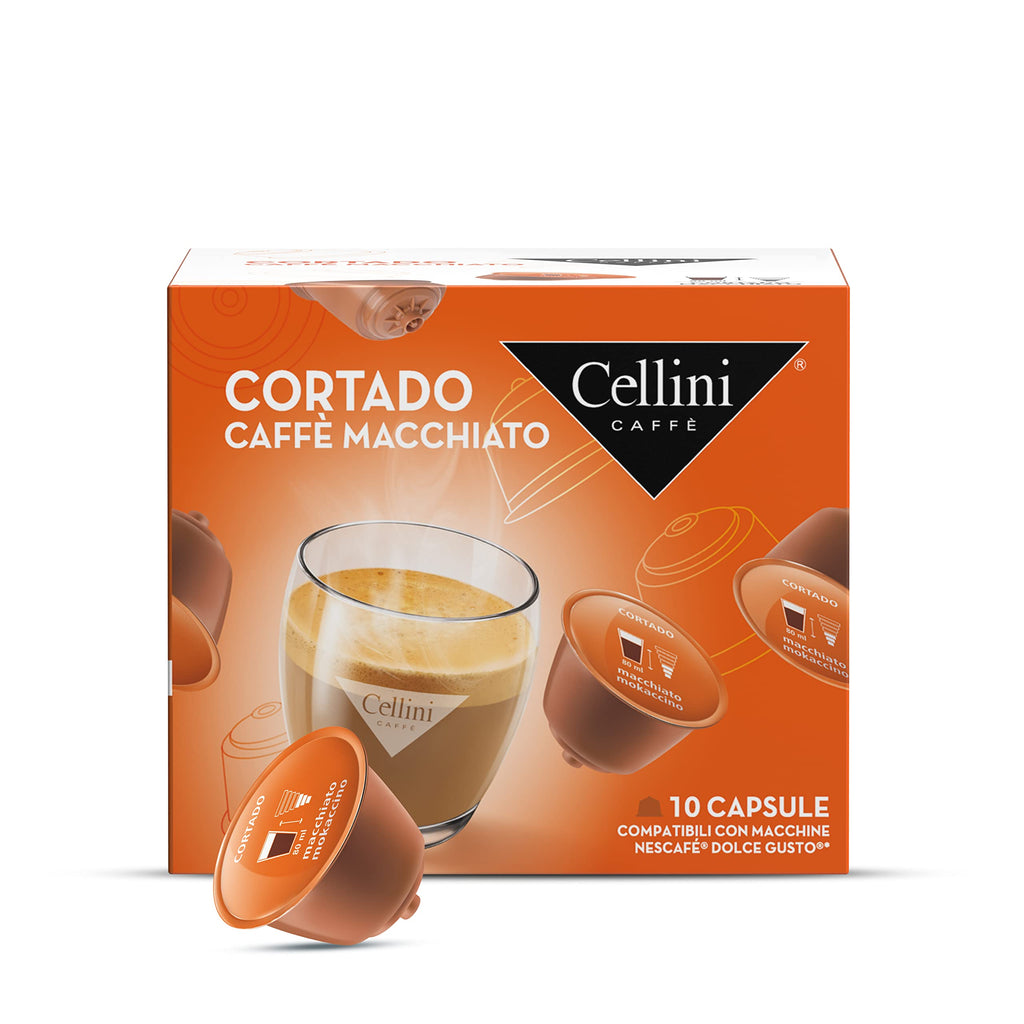 Coffee Cellini Macchiato Cortado Dolce Gusto Compatible Capsules-10 capsule