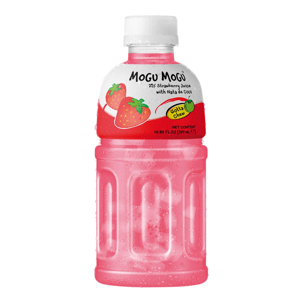 Mogu Mogu Strawberry Flavoured Drink with Nata de Coco  - 320ml