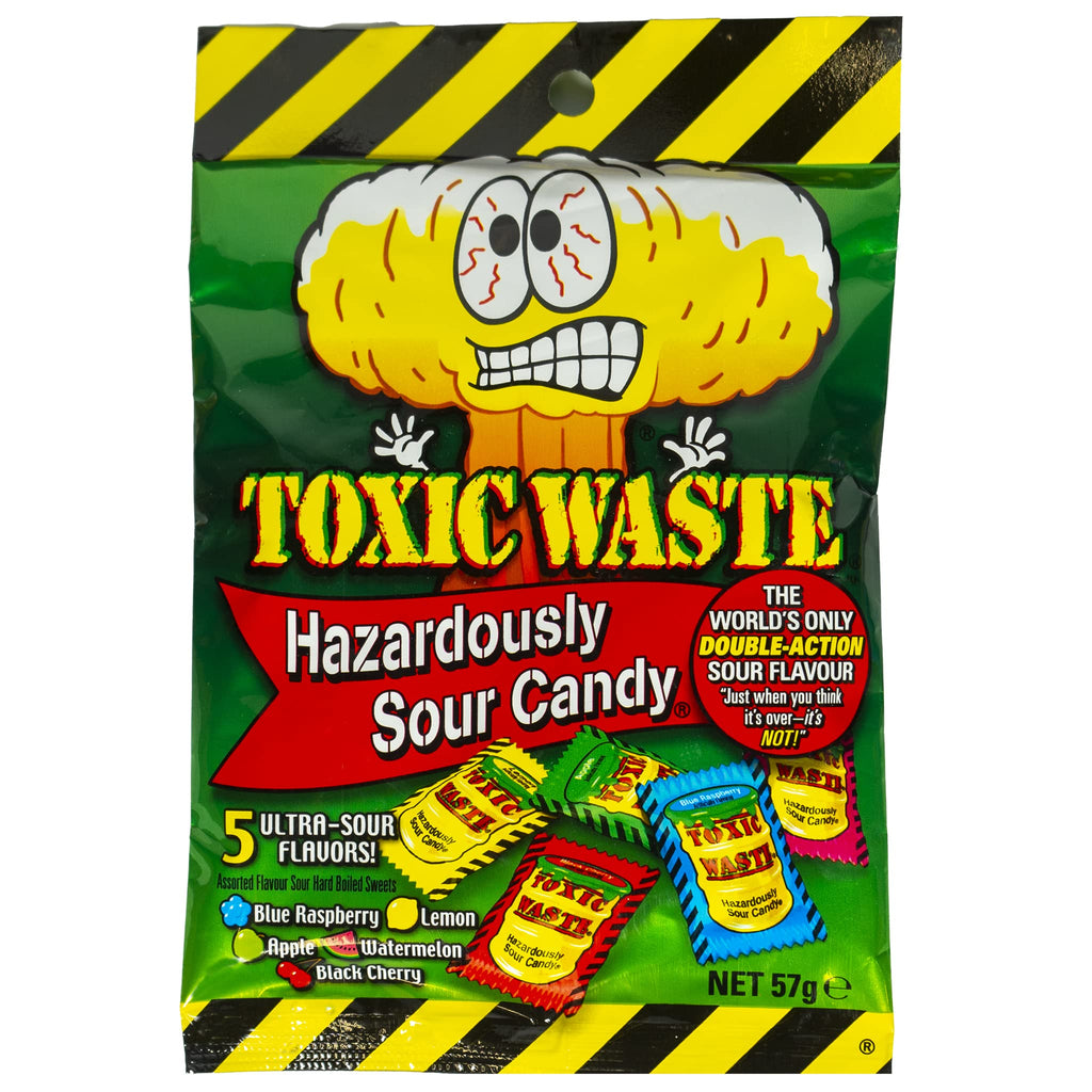 Toxic Waste Hazardously Sour Candy Bag - 57g