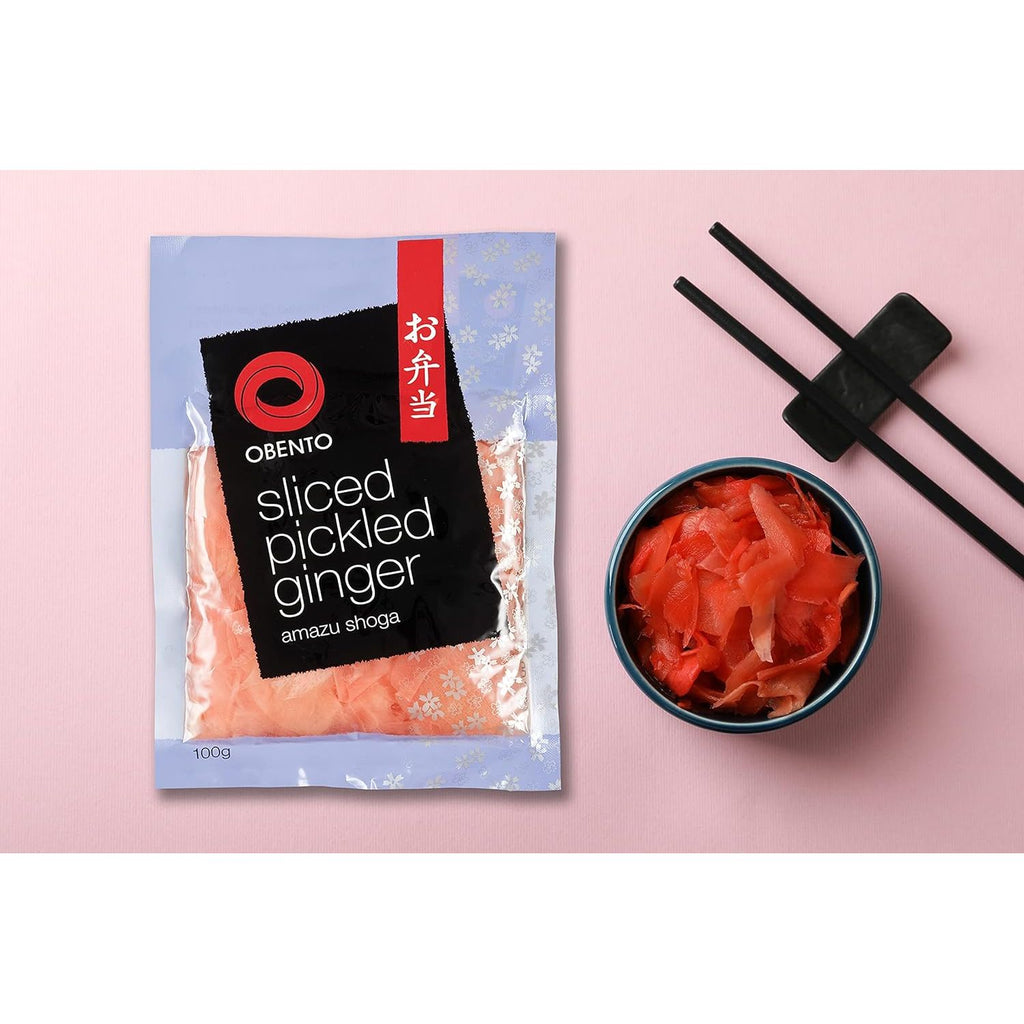 Obento Pink Sliced Pickled Ginger for Sushi - 100g