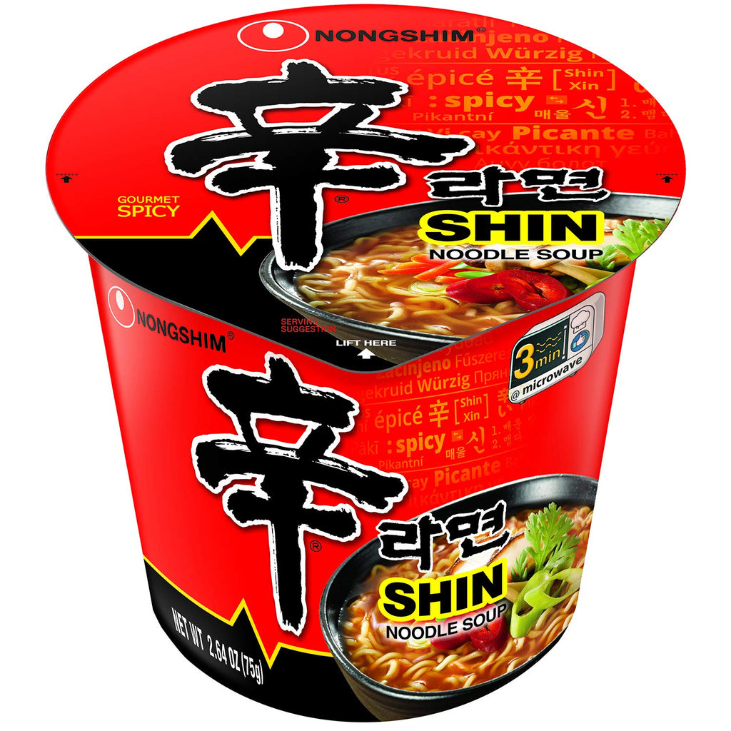 Nongshim Gourmet Spicy Shin Instant Ramen Noodle Cup, 68g