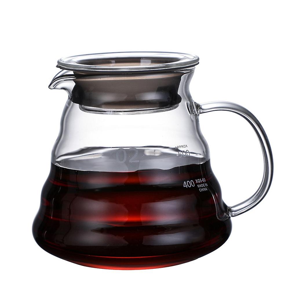 Pour Over Cloud Pattern Glass Coffee Pot for v60, 360ml,  600ml